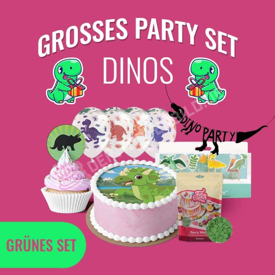 Großes Party Set - DINOS - GROßES DINO PARTY SET MIT 6 ARTIKELN
Mit unserem großen Party Set erhalten Sie sechs Artikel für eine ganz besondere Themen Veranstaltung!
Außerdem haben Sie in die - Party Sets - DeintortenbildGroßes Party Set - DINOS