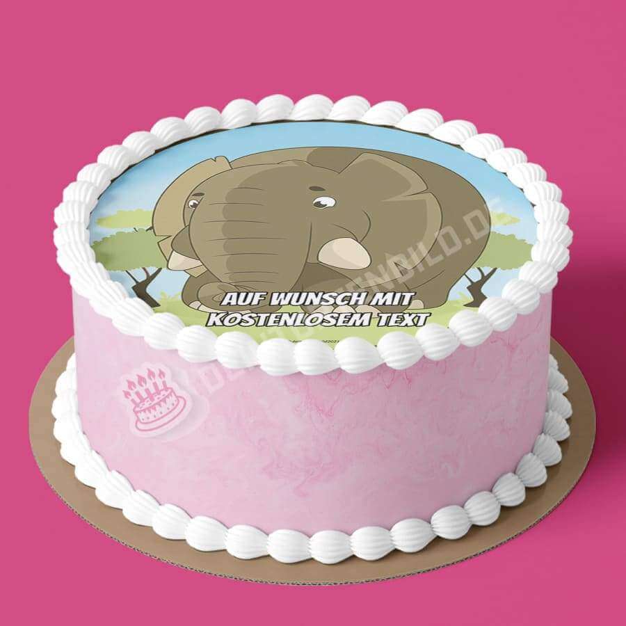 Motiv: Cartoon Elefant - Hochwertige und individuelle Tortenaufleger für jeden Anlass
Tortenaufleger Cartoon Elefant in 20cm Kreis
Unsere Tortenaufleger sind ein ideales Geschenk für besond - Tortenbild - DeintortenbildCartoon Elefant
