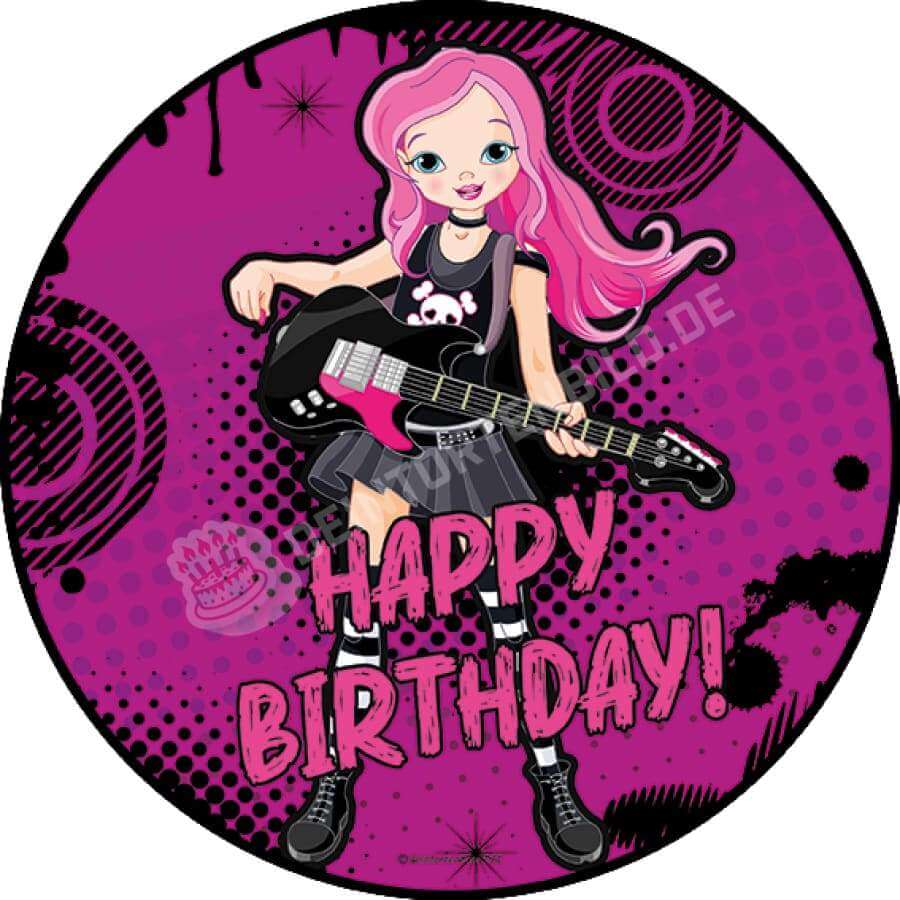 Motiv: Emo Rockerin - Hochwertige und individuelle Tortenaufleger für jeden Anlass
Tortenaufleger Emo Rockerin in 20cm Kreis
Unsere Tortenaufleger sind ein ideales Geschenk für besondere - Tortenbild - DeintortenbildEmo Rockerin
