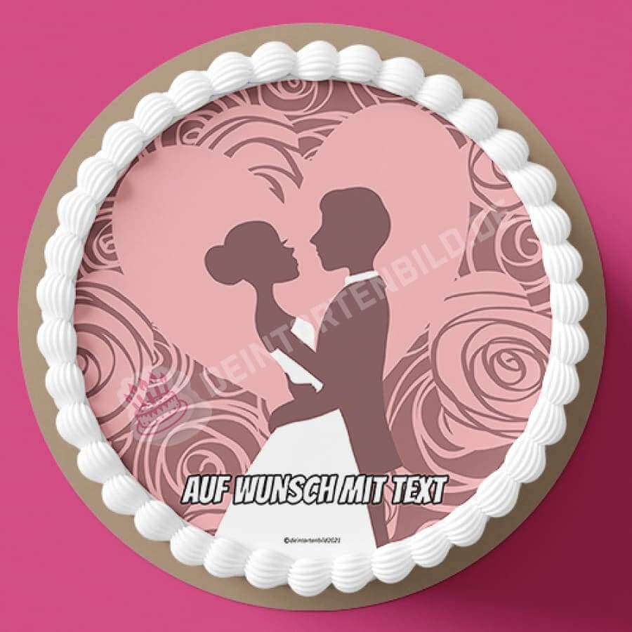 Motiv: Hochzeit - Ehepaar Silhouette mit Rosen - Hochwertige und individuelle Tortenaufleger für jeden Anlass
Tortenaufleger Hochzeit - Ehepaar Silhouette mit Rosen 20cm Kreis
Unsere Tortenaufleger sind ein ideale - Tortenbild - DeintortenbildHochzeit - Ehepaar Silhouette mit Rosen