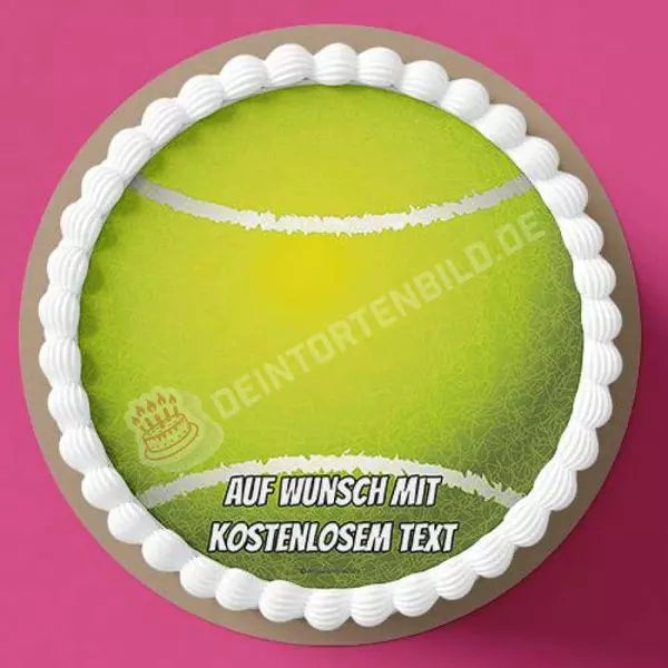Motiv: Tennisball - Hochwertige und individuelle Tortenaufleger für jeden Anlass
Tortenaufleger Tennisball in 20cm Kreis
Unsere Tortenaufleger sind ein ideales Geschenk für besondere M - Tortenbild - DeintortenbildMotiv