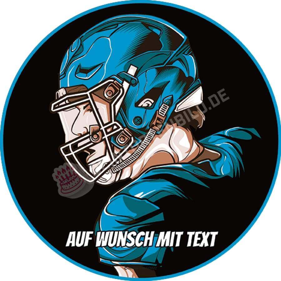 Motiv: Football Spieler - Hochwertige und individuelle Tortenaufleger für jeden Anlass
Tortenaufleger Football Spieler in 20cm Kreis
Unsere Tortenaufleger sind ein ideales Geschenk für beson - Tortenbild - DeintortenbildFootball Spieler