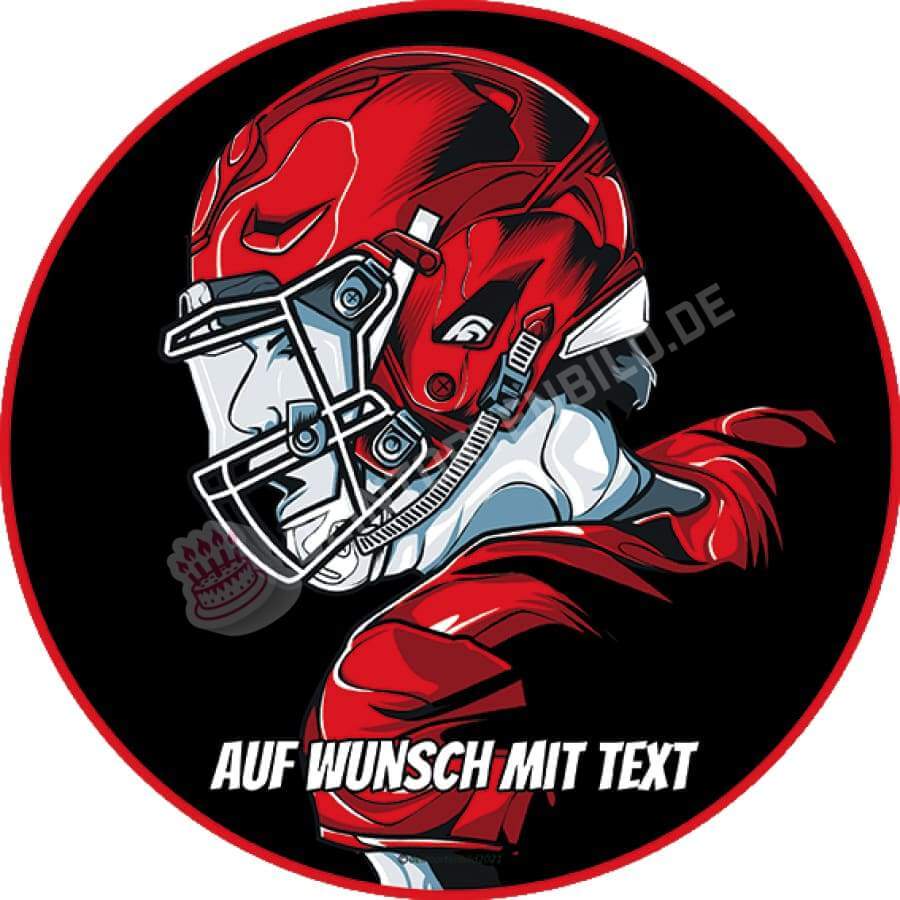 Motiv: Football Spieler - Hochwertige und individuelle Tortenaufleger für jeden Anlass
Tortenaufleger Football Spieler in 20cm Kreis
Unsere Tortenaufleger sind ein ideales Geschenk für beson - Tortenbild - DeintortenbildFootball Spieler