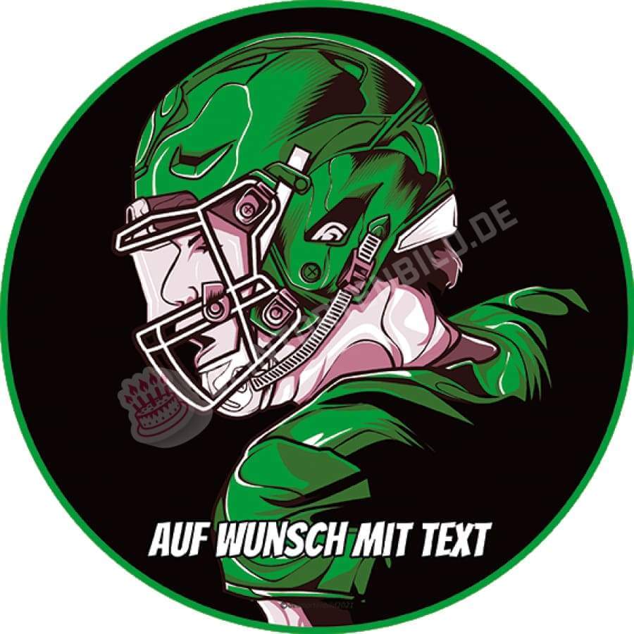 Motiv: Football Spieler - Hochwertige und individuelle Tortenaufleger für jeden Anlass
Tortenaufleger Football Spieler in 20cm Kreis
Unsere Tortenaufleger sind ein ideales Geschenk für beson - Tortenbild - DeintortenbildFootball Spieler