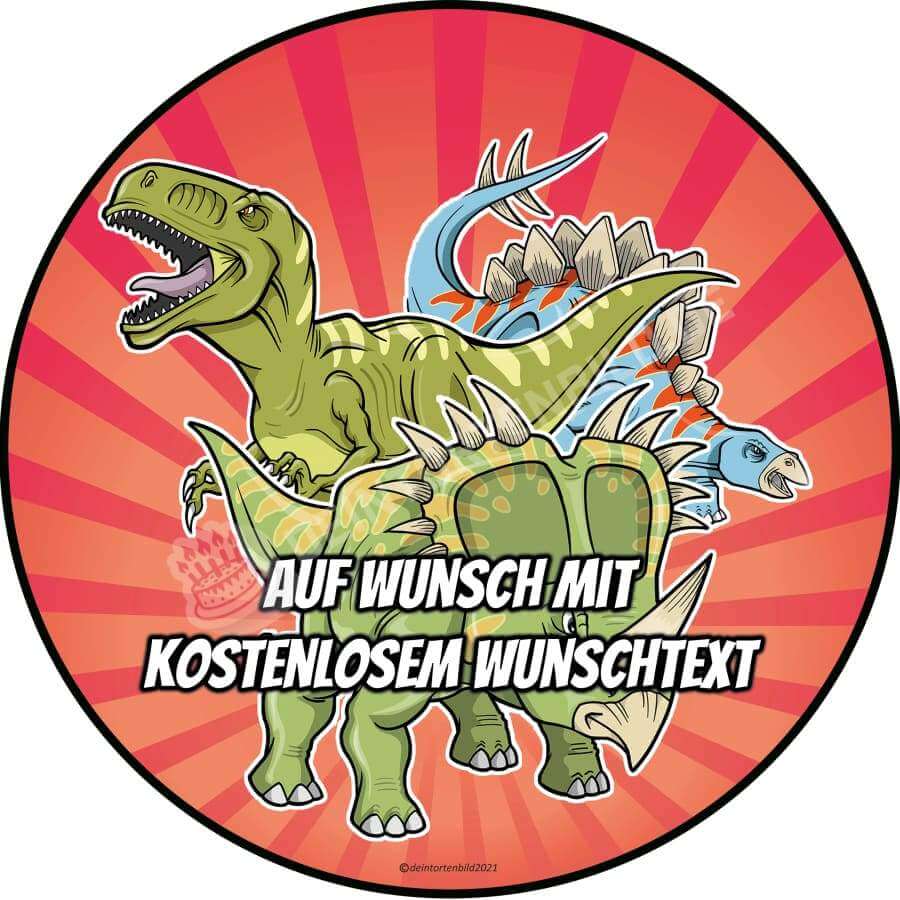 Motiv: Cartoon DinosHochwertige und individuelle Tortenaufleger für jeden Anlass
Tortenaufleger Cartoon Dinos in 20cm Kreis
Unsere Tortenaufleger sind ein ideales Geschenk für besonderTortenbildDeintortenbildCartoon Dinos