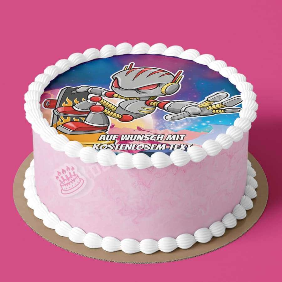 Motiv: Roboter auf Skateboard - Hochwertige und individuelle Tortenaufleger für jeden Anlass
Tortenaufleger Roboter auf Skateboard 20cm Kreis
Unsere Tortenaufleger sind ein ideales Geschenk für be - Tortenbild - DeintortenbildRoboter auf Skateboard