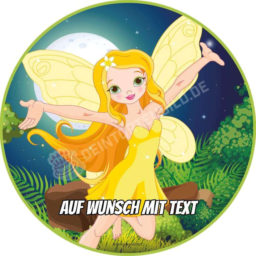 Motiv: Gelbe Waldfee - Hochwertige und individuelle Tortenaufleger für jeden Anlass
Tortenaufleger Gelbe Waldfee 20cm Kreis
Unsere Tortenaufleger sind ein ideales Geschenk für besondere M - Tortenbild - DeintortenbildGelbe Waldfee