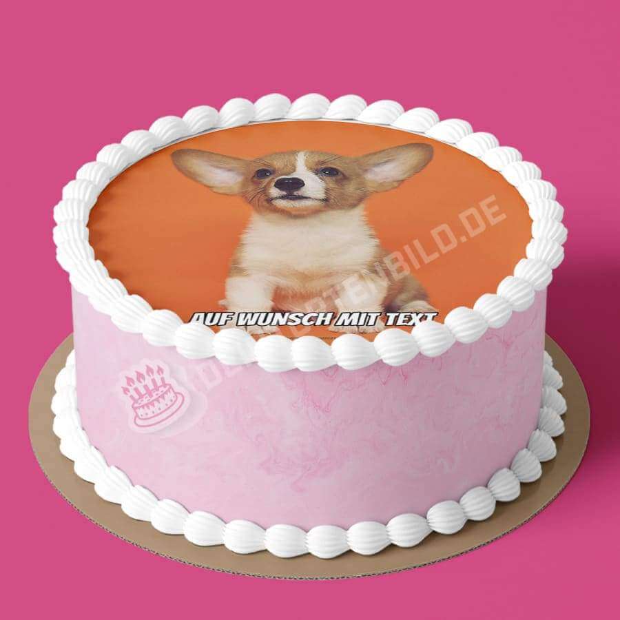 Motiv: Corgi - Hochwertige und individuelle Tortenaufleger für jeden Anlass
Tortenaufleger Corgi in 20cm Kreis
Unsere Tortenaufleger sind ein ideales Geschenk für besondere Mensch - Tortenbild - DeintortenbildMotiv