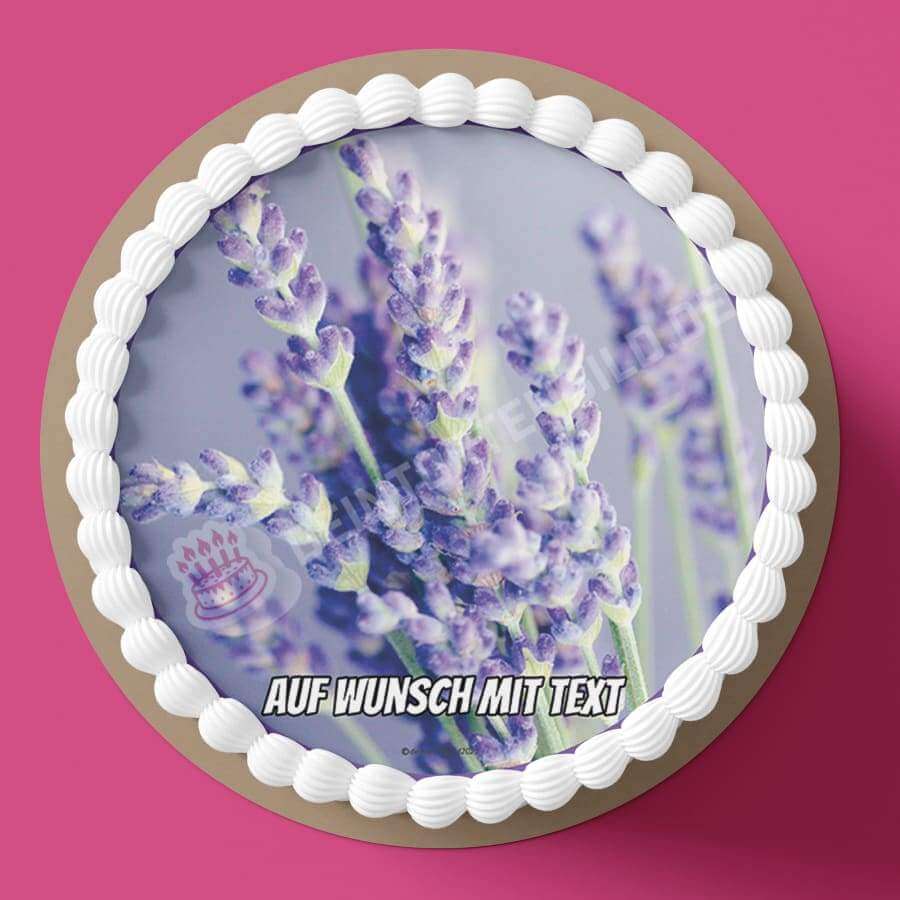 Motiv: Lavendel - Hochwertige und individuelle Tortenaufleger für jeden Anlass
Tortenaufleger Lavendel in 20cm Kreis
Unsere Tortenaufleger sind ein ideales Geschenk für besondere Men - Tortenbild - DeintortenbildMotiv
