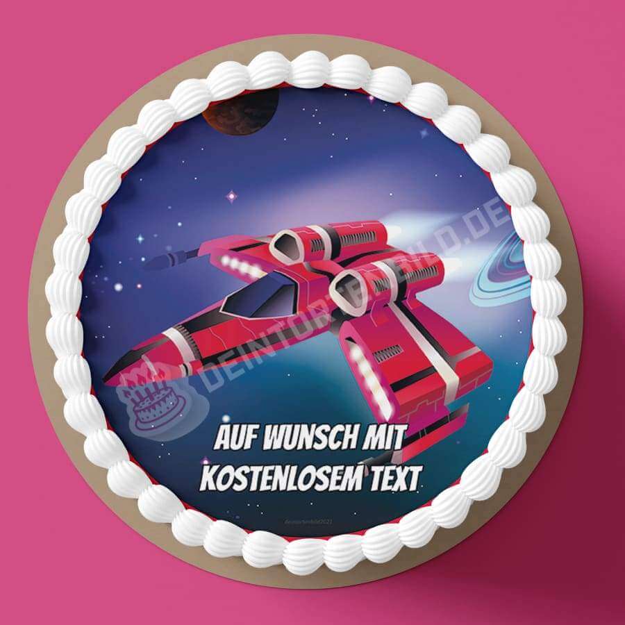 Motiv: Raumschiff im Weltall - Hochwertige und individuelle Tortenaufleger für jeden Anlass
Tortenaufleger Raumschiff im Weltall 20cm Kreis
Unsere Tortenaufleger sind ein ideales Geschenk für bes - Tortenbild - DeintortenbildRaumschiff im Weltall