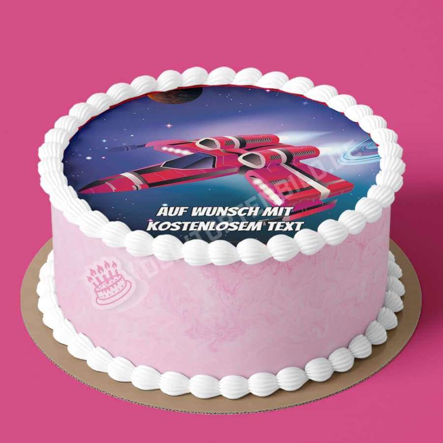 Motiv: Raumschiff im Weltall - Hochwertige und individuelle Tortenaufleger für jeden Anlass
Tortenaufleger Raumschiff im Weltall 20cm Kreis
Unsere Tortenaufleger sind ein ideales Geschenk für bes - Tortenbild - DeintortenbildRaumschiff im Weltall