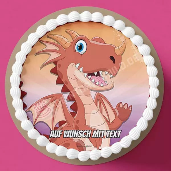 Motiv: Roter Drache - Hochwertige und individuelle Tortenaufleger für jeden Anlass
Tortenaufleger Roter Drache in 20cm Kreis
Unsere Tortenaufleger sind ein ideales Geschenk für besondere - Tortenbild - DeintortenbildRoter Drache