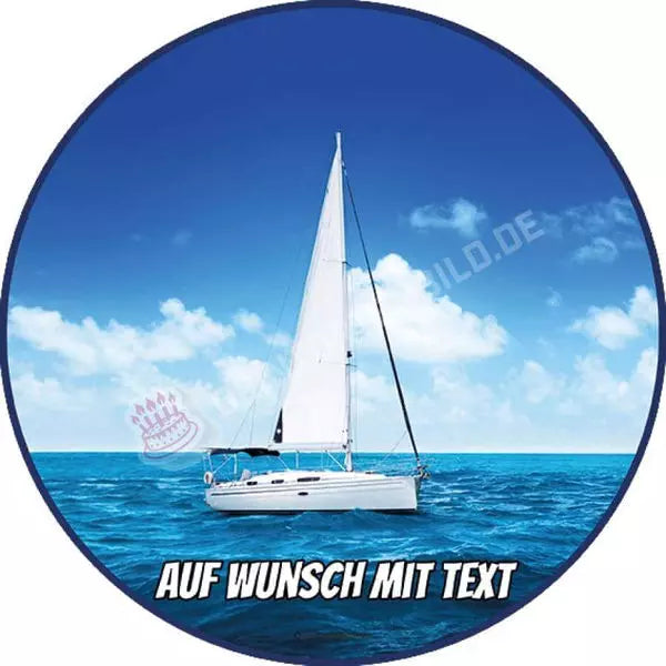 Motiv: Segelboot - Hochwertige und individuelle Tortenaufleger für jeden Anlass
Tortenaufleger Segelboot 20cm Kreis
Unsere Tortenaufleger sind ein ideales Geschenk für besondere Mensc - Tortenbild - DeintortenbildMotiv