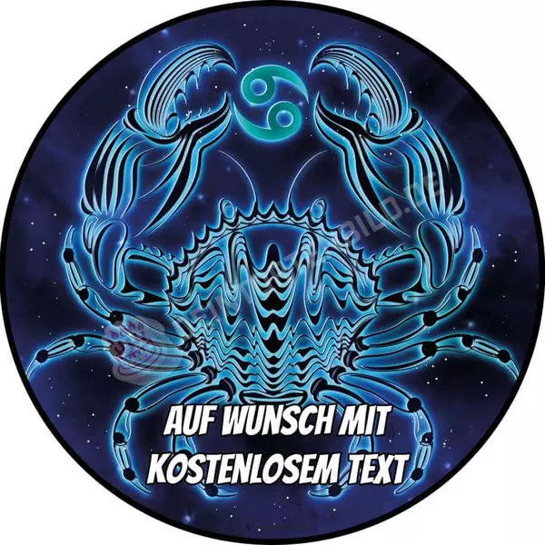 Motiv: Sternzeichen - KrebsHochwertige und individuelle Tortenaufleger für jeden Anlass
Tortenaufleger Sternzeichen - Krebs in 20cm Kreis
Unsere Tortenaufleger sind ein ideales Geschenk für beTortenbildDeintortenbildSternzeichen - Krebs