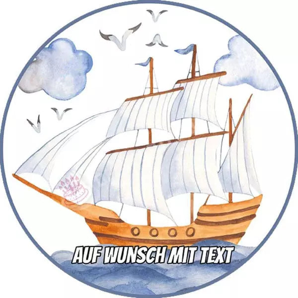 Motiv: Wasserfarben Segelschiff - Hochwertige und individuelle Tortenaufleger für jeden Anlass
Tortenaufleger Wasserfarben Segelschiff in 20cm Kreis
Unsere Tortenaufleger sind ein ideales Geschenk fü - Tortenbild - DeintortenbildWasserfarben Segelschiff