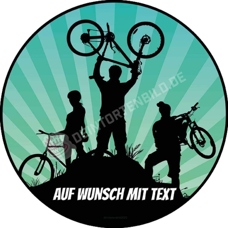 Motiv: Erfolgreiche Radtour - Hochwertige und individuelle Tortenaufleger für jeden Anlass
Tortenaufleger Erfolgreiche Radtour in 20cm Kreis
Unsere Tortenaufleger sind ein ideales Geschenk für b - Tortenbild - DeintortenbildErfolgreiche Radtour