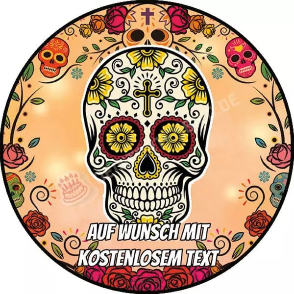 Motiv: Sugar Skull - Kleines Motiv - Hochwertige und individuelle Tortenaufleger für jeden Anlass
Tortenaufleger Sugar Skull - Kleines Motiv 20cm Kreis
Unsere Tortenaufleger sind ein ideales Geschenk f - Tortenbild - DeintortenbildSugar Skull - Kleines Motiv