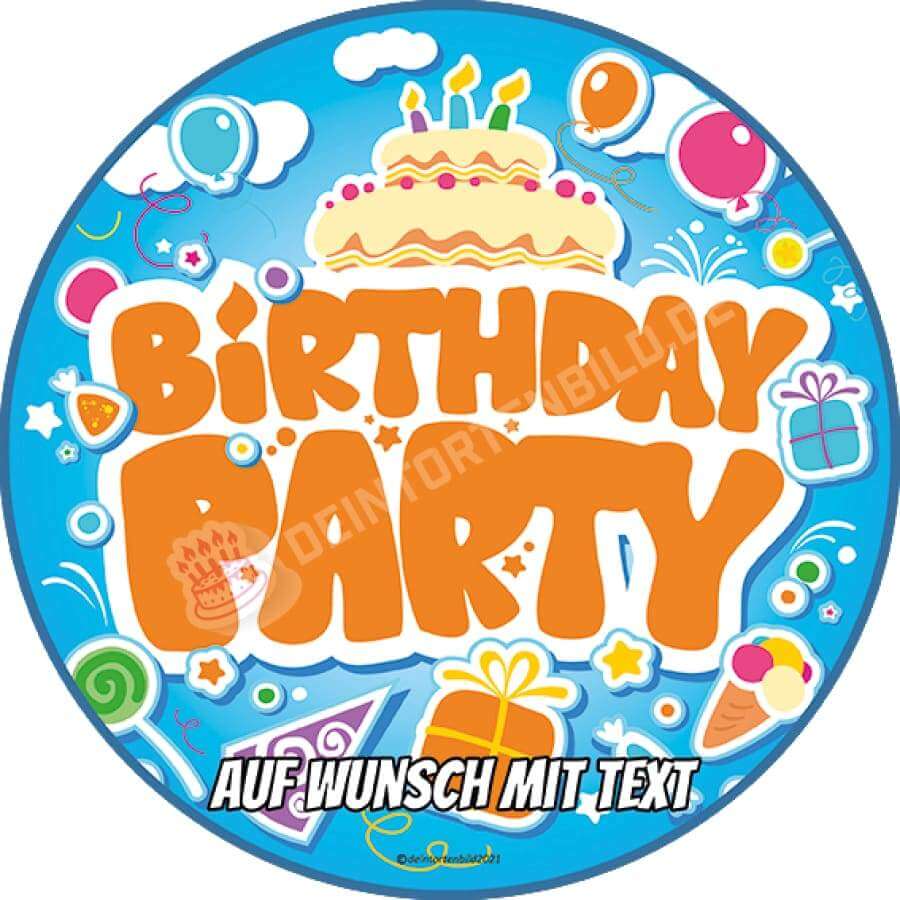 Motiv: Geburtstag - Birthday Party - Hochwertige und individuelle Tortenaufleger für jeden Anlass
Tortenaufleger Geburtstag - Birthday Party 20cm Kreis
Unsere Tortenaufleger sind ein ideales Geschenk f - Tortenbild - DeintortenbildGeburtstag - Birthday Party
