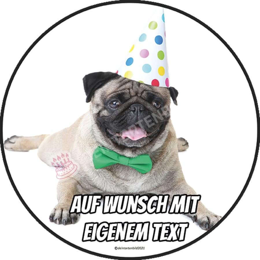 Motiv: Geburtstagsmops mit Spruch - Hochwertige und individuelle Tortenaufleger für jeden Anlass
Tortenaufleger Geburtstagsmops mit Spruch 20cm Kreis
Unsere Tortenaufleger sind ein ideales Geschenk fü - Tortenbild - DeintortenbildGeburtstagsmops mit Spruch