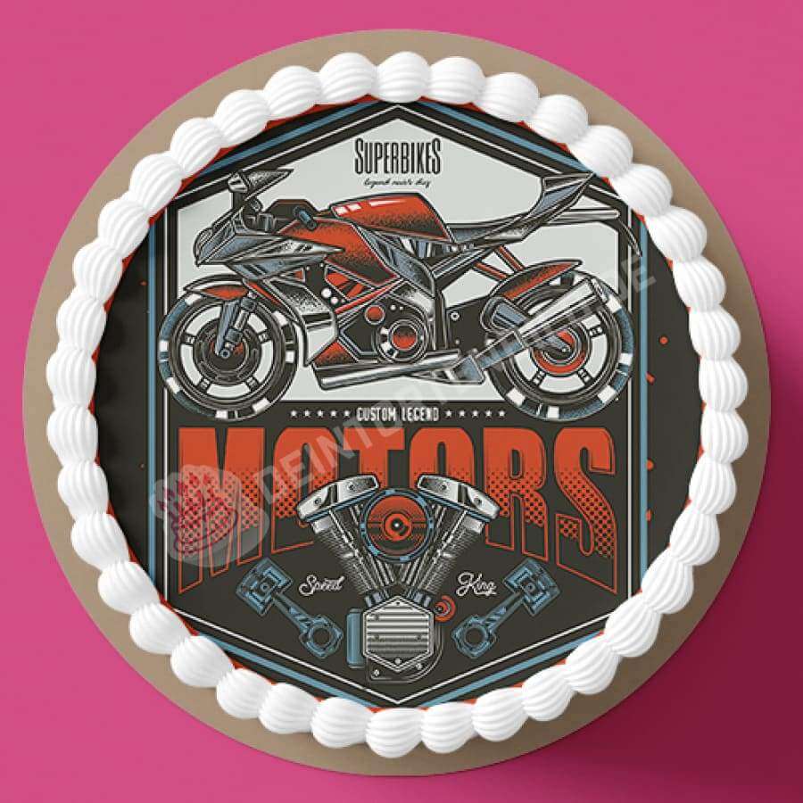 Motiv: Motorrad und Motor - Hochwertige und individuelle Tortenaufleger für jeden Anlass
Tortenaufleger Motorrad und Motor in 20cm Kreis
Unsere Tortenaufleger sind ein ideales Geschenk für bes - Tortenbild - DeintortenbildMotorrad und Motor
