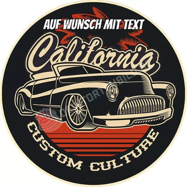 Motiv: Vintage - Custom Culture California von Deintortenbild – Tortenaufleger, Tortenfoto, Tortenbild, personalisiert & individuell bei Deintortenbild.de