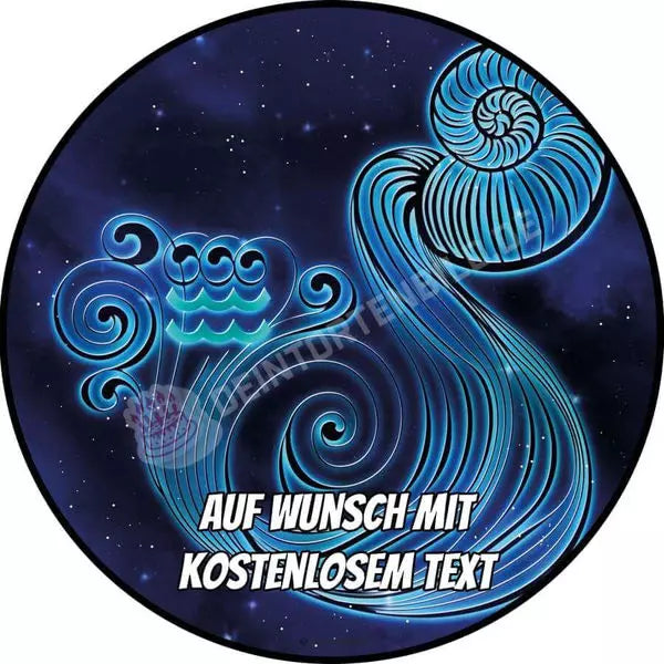 Motiv: Sternzeichen - WassermannHochwertige und individuelle Tortenaufleger für jeden Anlass
Tortenaufleger Sternzeichen - Wassermann in 20cm Kreis
Unsere Tortenaufleger sind ein ideales Geschenk fTortenbildDeintortenbildSternzeichen - Wassermann