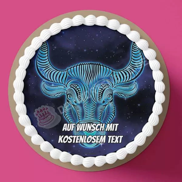 Motiv: Sternzeichen - StierHochwertige und individuelle Tortenaufleger für jeden Anlass
Tortenaufleger Sternzeichen - Stier in 20cm Kreis
Unsere Tortenaufleger sind ein ideales Geschenk für beTortenbildDeintortenbildSternzeichen - Stier