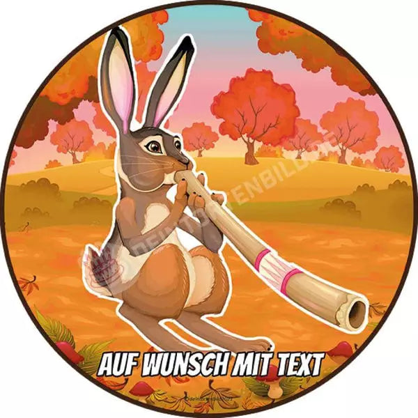 Motiv: Tierkonzert - Hase Didgeridoo - Hochwertige und individuelle Tortenaufleger für jeden Anlass
Tortenaufleger Tierkonzert - Hase Didgeridoo 20cm Kreis
Unsere Tortenaufleger sind ein ideales Geschenk - Tortenbild - DeintortenbildTierkonzert - Hase Didgeridoo
