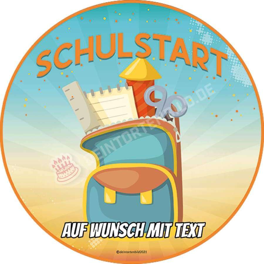 Motiv: Einschulung - Schulstart Ranzen - Hochwertige und individuelle Tortenaufleger für jeden Anlass
Tortenaufleger Einschulung - Schulstart Ranzen 20cm Kreis
Unsere Tortenaufleger sind ein ideales Gesche - Tortenbild - DeintortenbildEinschulung - Schulstart Ranzen