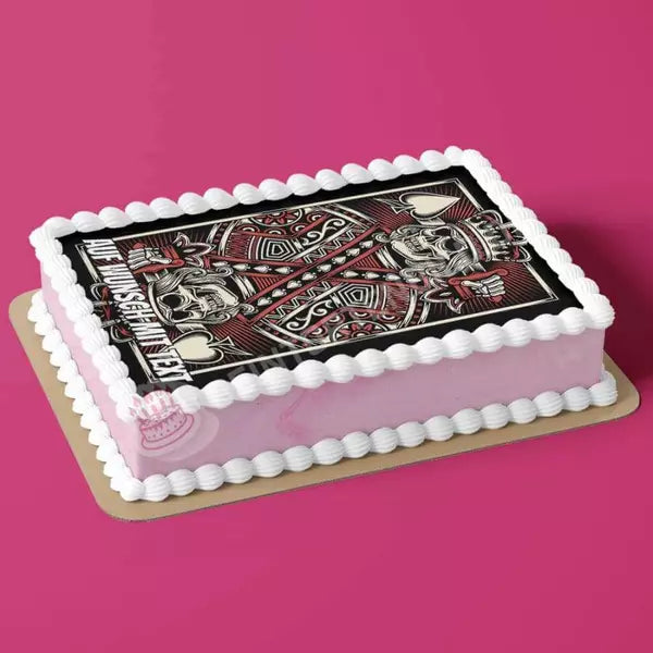 Rechteck Motiv: Poker Karte Pik König - Hochwertige und individuelle Tortenaufleger für jeden Anlass
Tortenaufleger Poker Karte Pik König in 26cm x 18cm Rechteck
Unsere Tortenaufleger sind ein ideales Gesc - A4 Tortenbild - DeintortenbildPoker Karte Pik