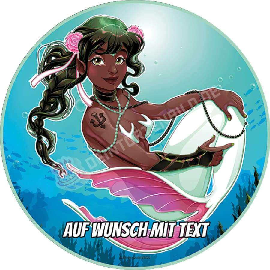 Motiv: Piraten Meerjungfrau - Hochwertige und individuelle Tortenaufleger für jeden Anlass
Tortenaufleger Piraten Meerjungfrau in 20cm Kreis
Unsere Tortenaufleger sind ein ideales Geschenk für b - Tortenbild - DeintortenbildPiraten Meerjungfrau