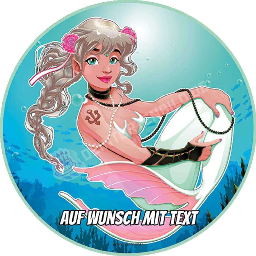Motiv: Piraten Meerjungfrau - Hochwertige und individuelle Tortenaufleger für jeden Anlass
Tortenaufleger Piraten Meerjungfrau in 20cm Kreis
Unsere Tortenaufleger sind ein ideales Geschenk für b - Tortenbild - DeintortenbildPiraten Meerjungfrau