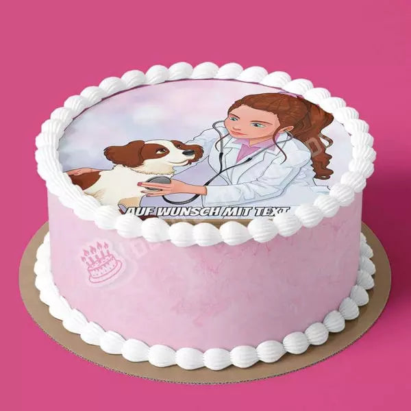 Motiv: Tierärztin - Hochwertige und individuelle Tortenaufleger für jeden Anlass
Tortenaufleger Tierärztin 20cm Kreis
Unsere Tortenaufleger sind ein ideales Geschenk für besondere Mens - Tortenbild - DeintortenbildMotiv