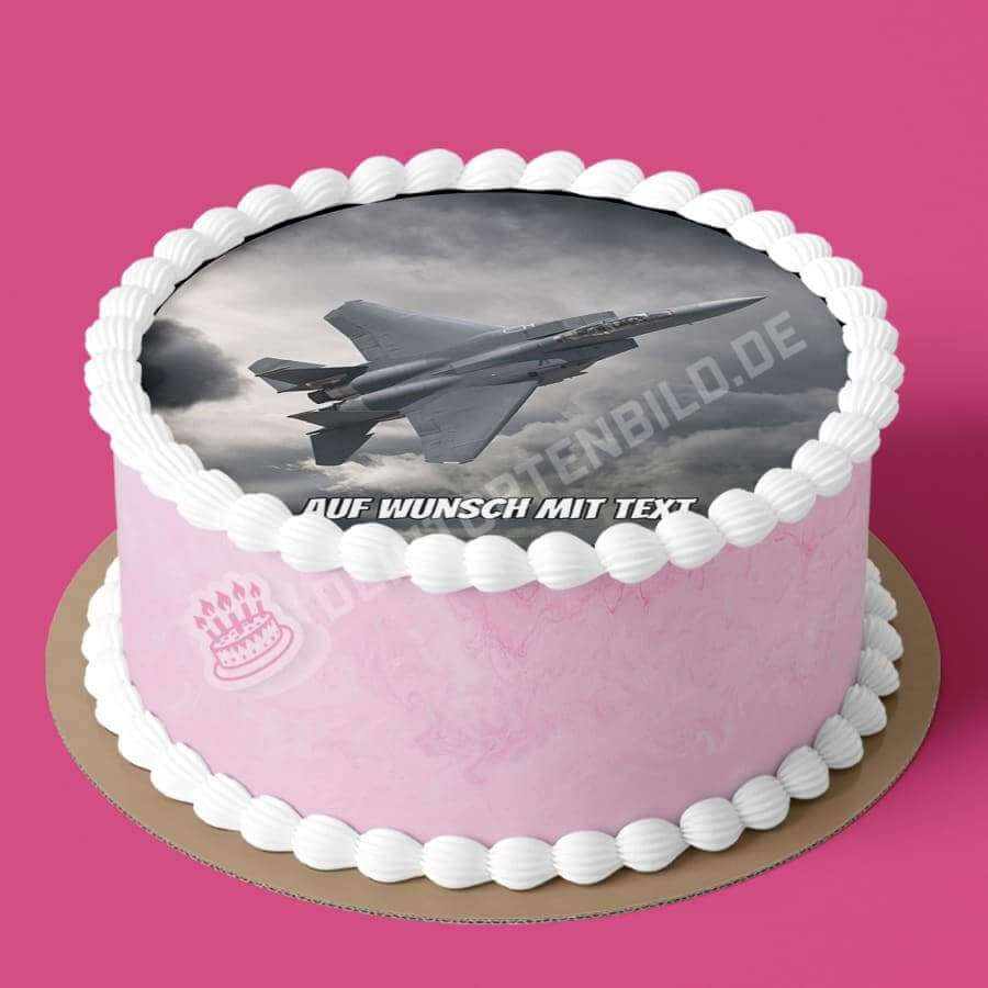 Motiv: Kampfjet - Hochwertige und individuelle Tortenaufleger für jeden Anlass
Tortenaufleger Kampfjet 20cm Kreis
Unsere Tortenaufleger sind ein ideales Geschenk für besondere Mensch - Tortenbild - DeintortenbildMotiv