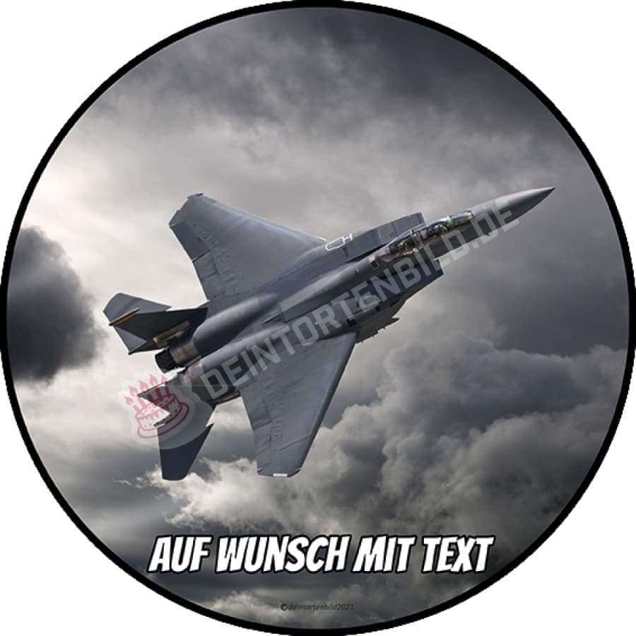 Motiv: Kampfjet - Hochwertige und individuelle Tortenaufleger für jeden Anlass
Tortenaufleger Kampfjet 20cm Kreis
Unsere Tortenaufleger sind ein ideales Geschenk für besondere Mensch - Tortenbild - DeintortenbildMotiv
