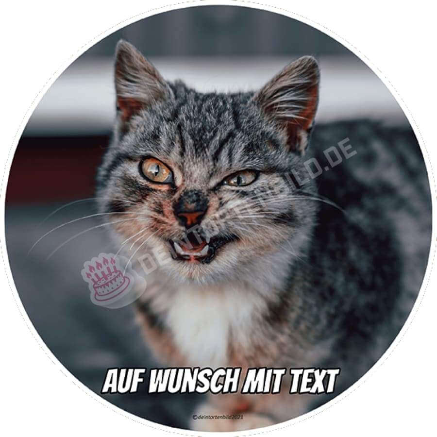 Motiv: Katze Grimasse - Hochwertige und individuelle Tortenaufleger für jeden Anlass
Tortenaufleger Katze Grimasse 20cm Kreis
Unsere Tortenaufleger sind ein ideales Geschenk für besondere - Tortenbild - DeintortenbildKatze Grimasse