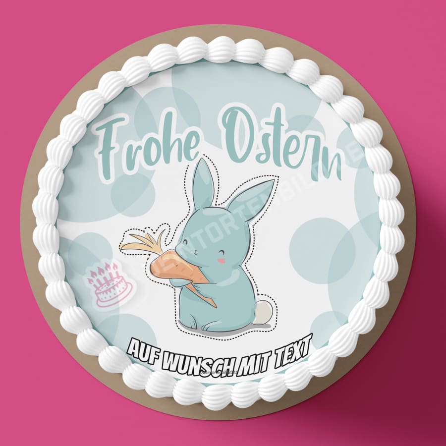 Motiv: Ostern - Blaues Häschen - Hochwertige und individuelle Tortenaufleger für jeden Anlass
Tortenaufleger Ostern - Blaues Häschen 20cm Kreis
Unsere Tortenaufleger sind ein ideales Geschenk für b - Tortenbild - DeintortenbildOstern - Blaues