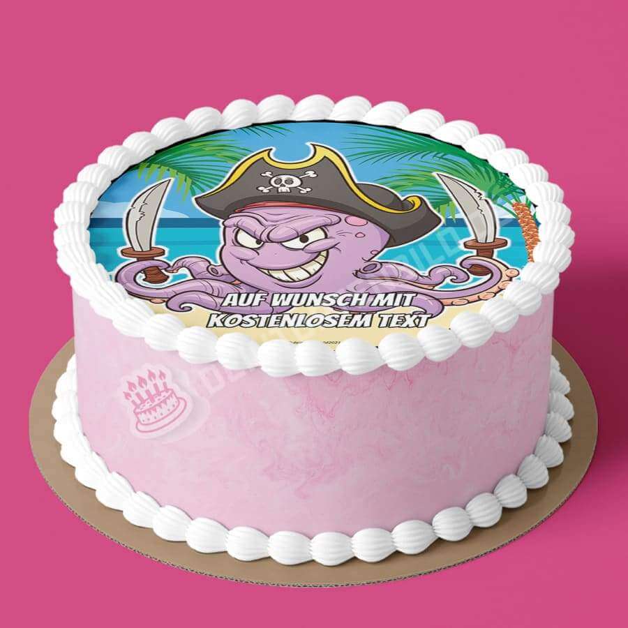 Motiv: Cartoon Oktopus Pirat - Hochwertige und individuelle Tortenaufleger für jeden Anlass
Tortenaufleger Cartoon Oktopus Pirat in 20cm Kreis
Unsere Tortenaufleger sind ein ideales Geschenk für - Tortenbild - DeintortenbildCartoon Oktopus Pirat
