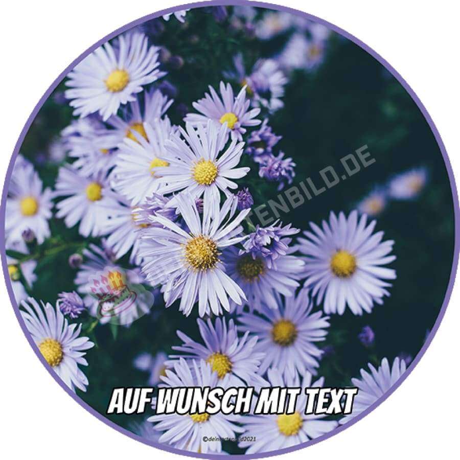 Motiv: Lila Blumen - Hochwertige und individuelle Tortenaufleger für jeden Anlass
Tortenaufleger Lila Blumen in 20cm Kreis
Unsere Tortenaufleger sind ein ideales Geschenk für besondere - Tortenbild - DeintortenbildLila Blumen