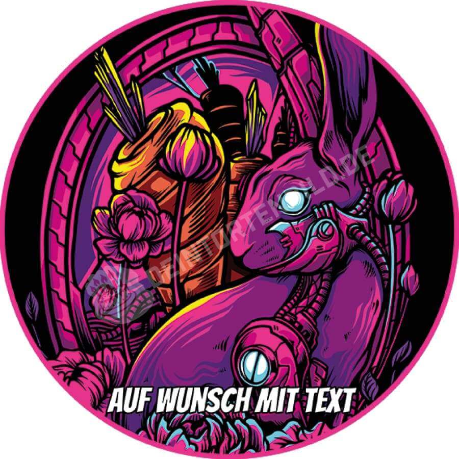 Motiv: Mechanischer Hase - Hochwertige und individuelle Tortenaufleger für jeden Anlass
Tortenaufleger Mechanischer Hase 20cm Kreis
Unsere Tortenaufleger sind ein ideales Geschenk für besonde - Tortenbild - DeintortenbildMechanischer Hase