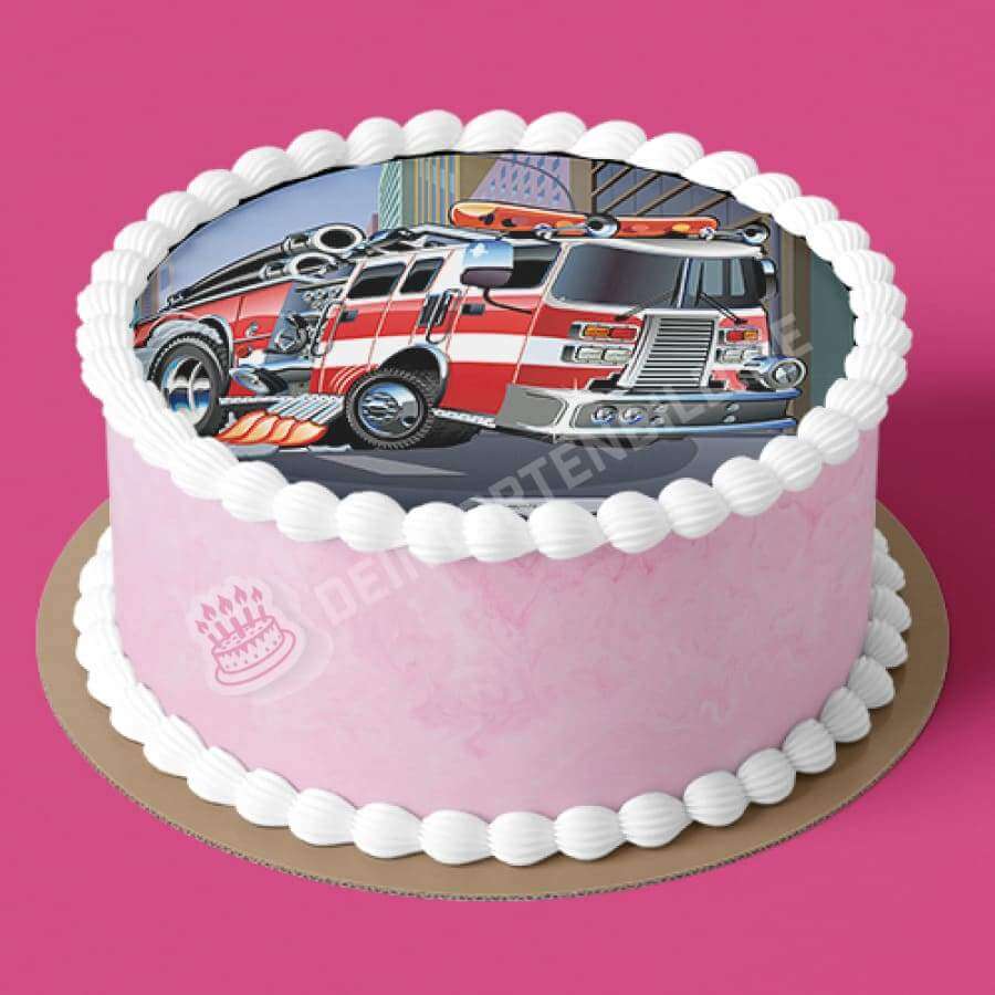 Motiv: Rasendes Feuerwehrauto - Hochwertige und individuelle Tortenaufleger für jeden Anlass
Tortenaufleger Rasendes Feuerwehrauto in 20cm Kreis
Unsere Tortenaufleger sind ein ideales Geschenk für - Tortenbild - DeintortenbildRasendes Feuerwehrauto