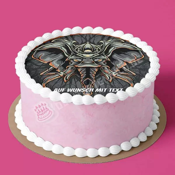 Motiv: Samurai Elefant - Hochwertige und individuelle Tortenaufleger für jeden Anlass
Tortenaufleger Samurai Elefant 20cm Kreis
Unsere Tortenaufleger sind ein ideales Geschenk für besondere - Tortenbild - DeintortenbildSamurai Elefant