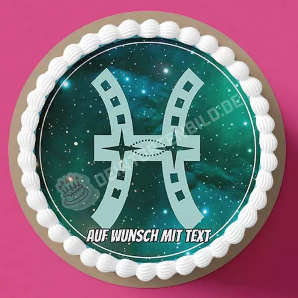 Motiv: Sternzeichen Symbol Fische - Hochwertige und individuelle Tortenaufleger für jeden Anlass
Tortenaufleger Sternzeichen Symbol Fische 20cm Kreis
Unsere Tortenaufleger sind ein ideales Geschenk fü - Tortenbild - DeintortenbildSternzeichen Symbol Fische