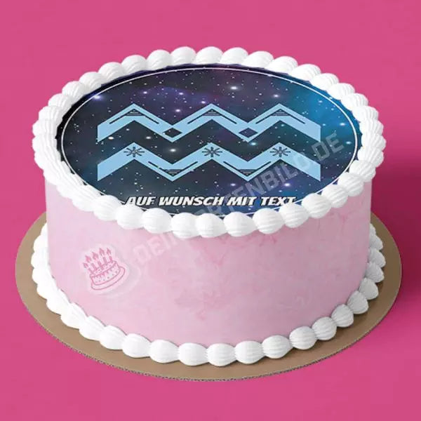 Motiv: Sternzeichen Symbol Wassermann - Hochwertige und individuelle Tortenaufleger für jeden Anlass
Tortenaufleger Sternzeichen Symbol Wassermann 20cm Kreis
Unsere Tortenaufleger sind ein ideales Geschen - Tortenbild - DeintortenbildSternzeichen Symbol Wassermann