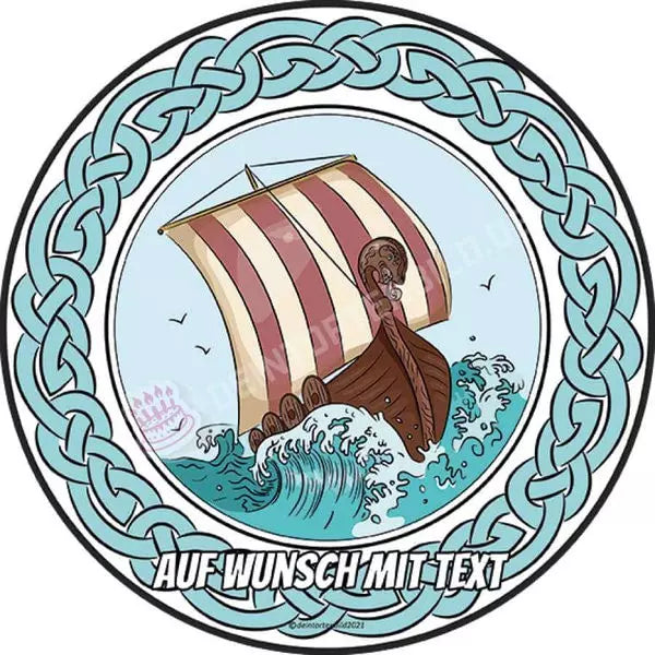 Motiv: Wikinger Schiff - Hochwertige und individuelle Tortenaufleger für jeden Anlass
Tortenaufleger Wikinger Schiff 20cm Kreis
Unsere Tortenaufleger sind ein ideales Geschenk für besondere - Tortenbild - DeintortenbildWikinger Schiff