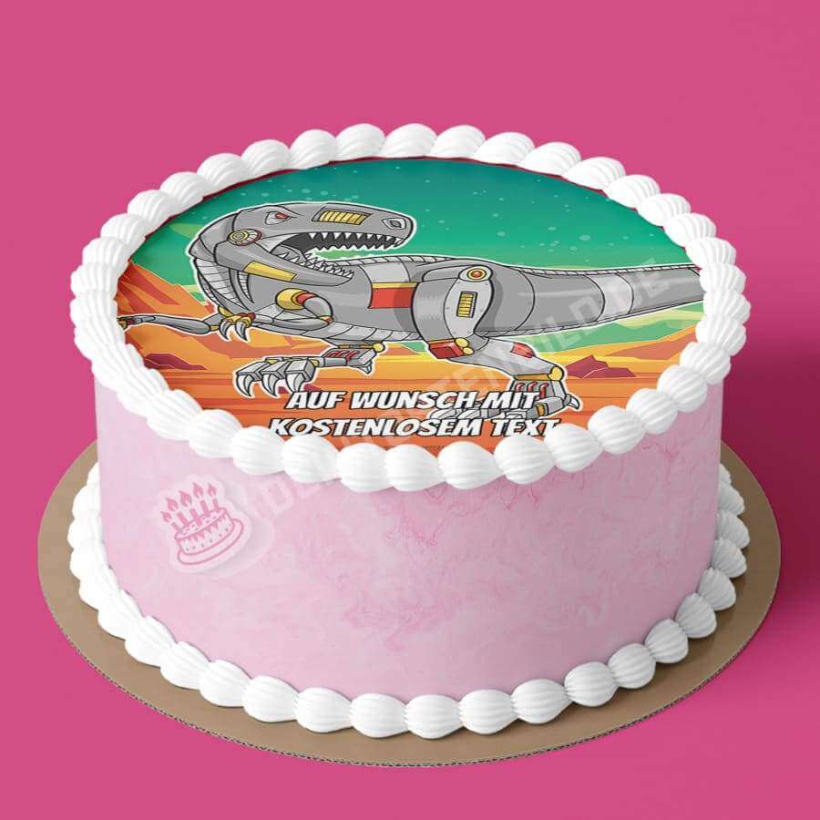 Motiv: Roboter Raptor - Hochwertige und individuelle Tortenaufleger für jeden Anlass
Tortenaufleger Roboter Raptor 20cm Kreis
Unsere Tortenaufleger sind ein ideales Geschenk für besondere - Tortenbild - DeintortenbildRoboter Raptor