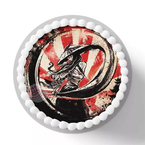 Motiv: Samurai Frau - Hochwertige und individuelle Tortenaufleger für jeden Anlass
Tortenaufleger Samurai Frau in 20cm Kreis
Ein Aufleger mit einer gezeichneten Samurai Frau
Unsere Torte - Tortenbild - DeintortenbildSamurai Frau