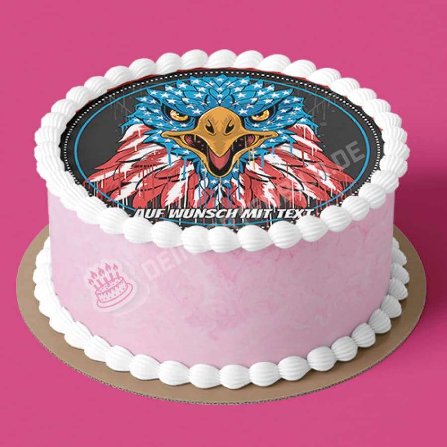 Motiv: Adler in USA Farben - Hochwertige und individuelle Tortenaufleger für jeden Anlass
Tortenaufleger Adler in USA Farben 20cm Kreis
Ein Adlerkopf von vorne in den USA Farben
Unsere Tortenau - Tortenbild - DeintortenbildUSA Farben