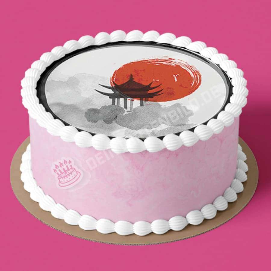 Motiv: Asiatischer Tempel - Hochwertige und individuelle Tortenaufleger für jeden Anlass
Tortenaufleger Asiatischer Tempel in 20cm Kreis
Dieser Tortenaufleger mit einem asiatischen Tempel und R - Tortenbild - DeintortenbildAsiatischer Tempel