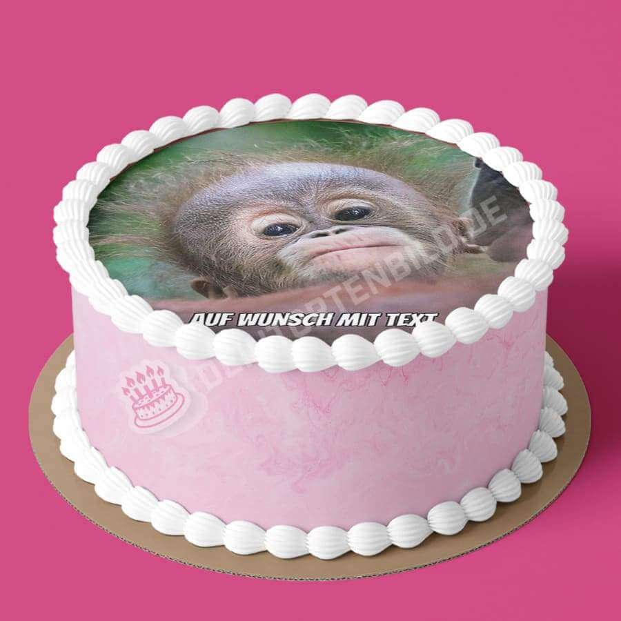 Motiv: Baby Oran Utan - Hochwertige und individuelle Tortenaufleger für jeden Anlass
Tortenaufleger Baby Oran Utan in 20cm Kreis
Dieser Tortenaufleger mit einem lustigen Baby Oran Utan ist - Tortenbild - DeintortenbildBaby Oran Utan